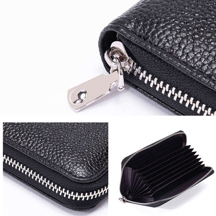 1659 RFID Anti-magnetic Anti-theft Passport Bag Document Bag Wallet(Ivory White)