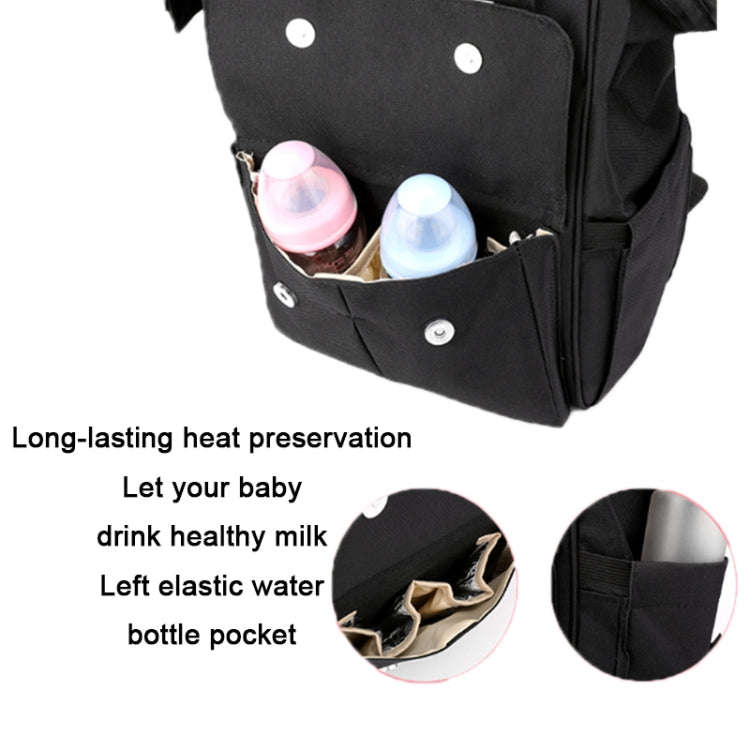 Maternity Bottle Diaper Storage Large Capacity Backpack Mummy Bag(Bear Green)