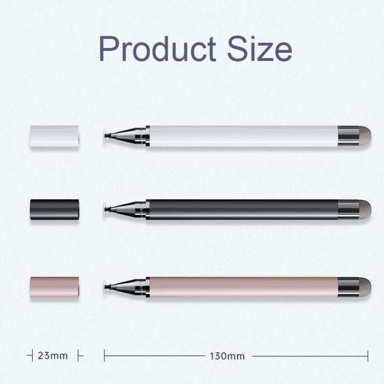 2 PCS Office Painting without Charging Cloth Head Disc Stylus Pen(White)