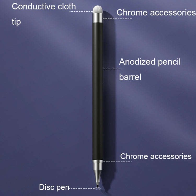 2 PCS Office Painting without Charging Cloth Head Disc Stylus Pen(White)