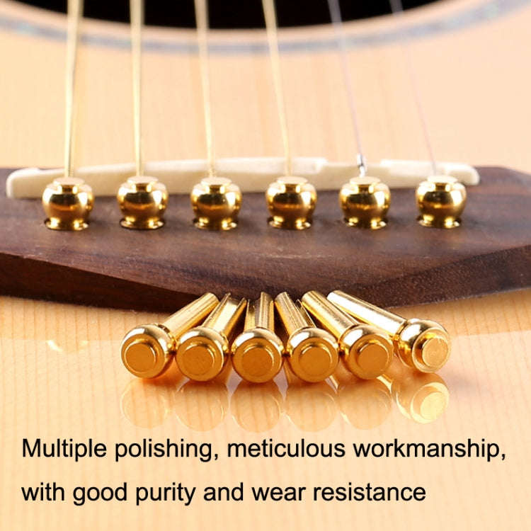 6PCS Guitar Dipping Pure Copper Citrimine Guitar Caps, Style: Crystal Head (White)