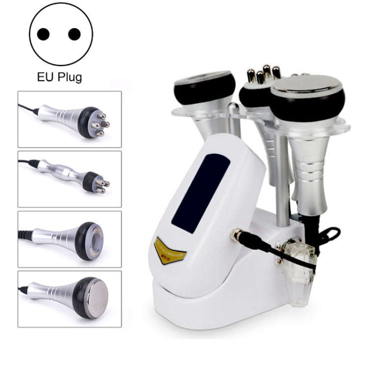 4 In 1  40K Ultrasonic Fat Blasting Device Radio Frequency Beauty Device Metal Handle EU Plug