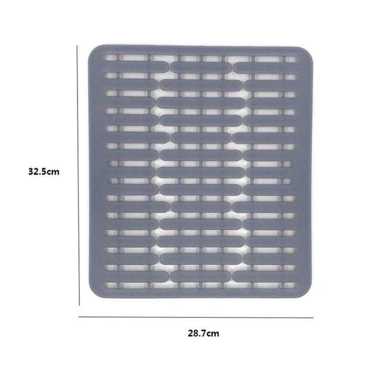 Multi-Functional Silicone Sink Pad Non-Slip Thermal Insulation Drain Pad, Color: Gray