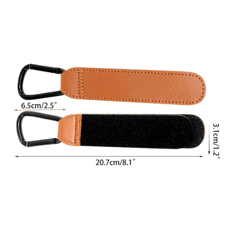 2 PCS Simple Multifunctional Electric Vehicle Bicycle Aluminum Alloy Climbing Buckle(Coffee)