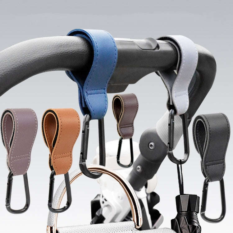 2 PCS Simple Multifunctional Electric Vehicle Bicycle Aluminum Alloy Climbing Buckle(Coffee)
