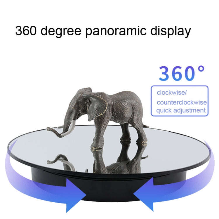 32cm Electric Turntable for Photography With Speed Direction Adjustment, Color: White Mirror