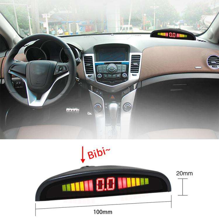 Car Buzzer Parking Sensor System with LCD Display(Black)