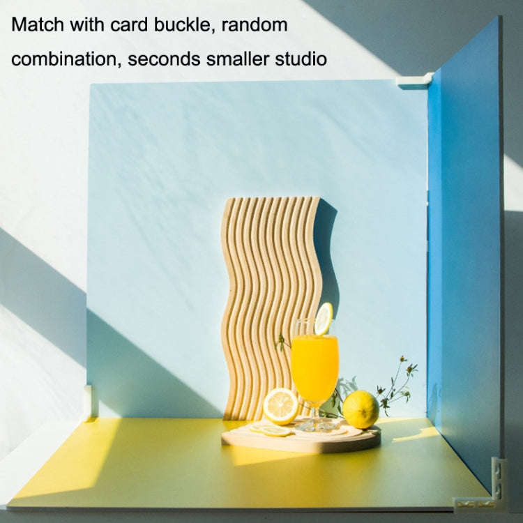 40x40CM Double-sided Photography Background Board Food Photo Props(Light Blue / Mediterranean Blue)