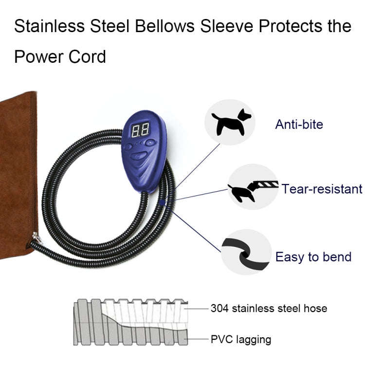 30x30cm Red 12V Low Voltage Multifunctional Warm Pet Heating Pad Pet Electric Blanket(EU Plug)