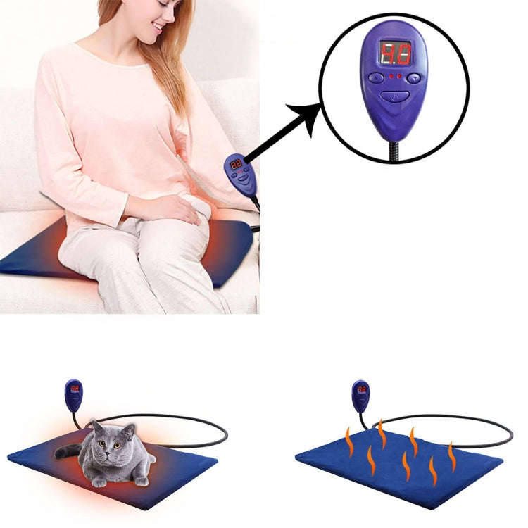 65x40cm Coffee 12V Low Voltage Multifunctional Warm Pet Heating Pad Pet Electric Blanket(UK Plug)