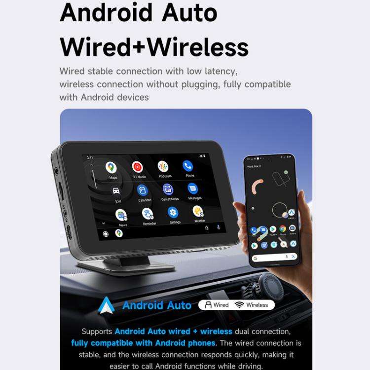CarPlay/Android Auto Wireless Screen Projection Portable MP5(B5340)