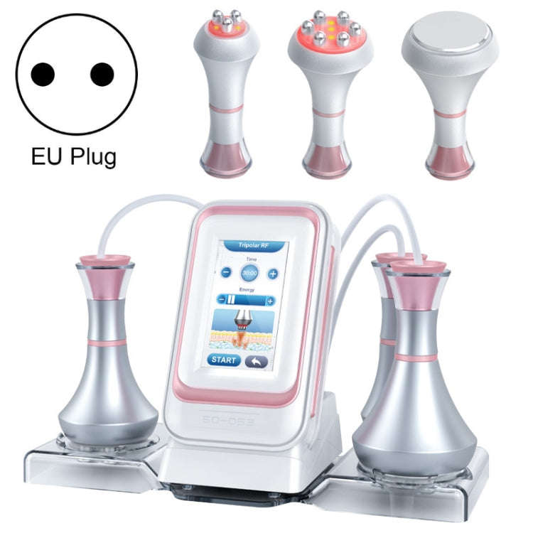 3 In 1 80k Metal Fat Blaster RF Ultrasonic Beauty Machine EU Plug(Pink Edge)