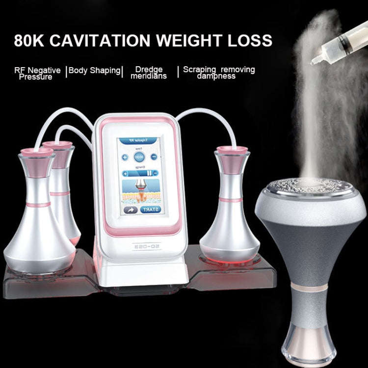 3 In 1 80k Metal Fat Blaster RF Ultrasonic Beauty Machine EU Plug(Pink Edge)