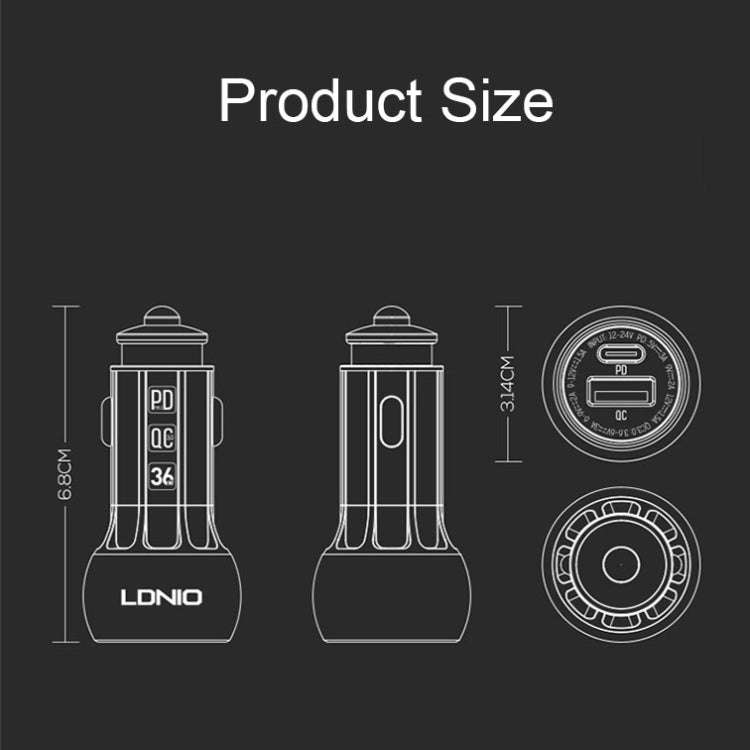 LDNIO C1 36W PD + QC 3.0 Car Fast Charger High Power Smart USB Car Charger with Micro USB Cable