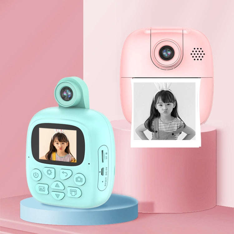 A18 HD Printable Cartoon Kids Digital Camera with Rotating Lens, Spec: Blue+32G