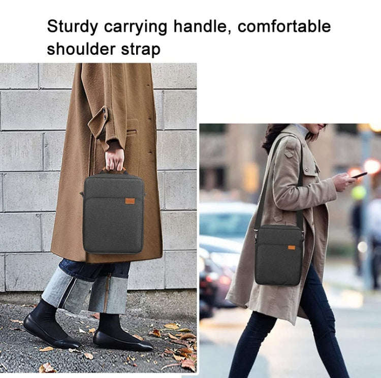 Vertical Laptop Bag Handheld Shoulder Crossbody Bag, Size: 9.7-11 Inch(Black)