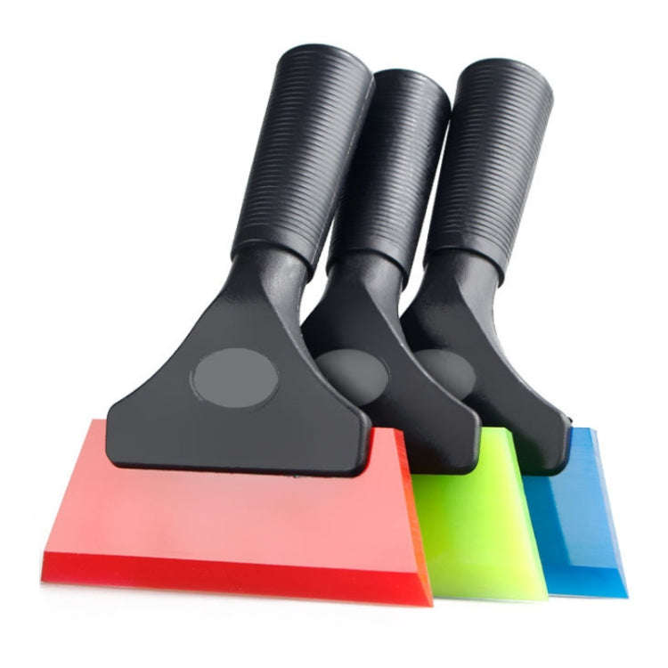 Plastic Bull Bar Film Squeegee Car Glass Cleaning Tools(Green With Handle)