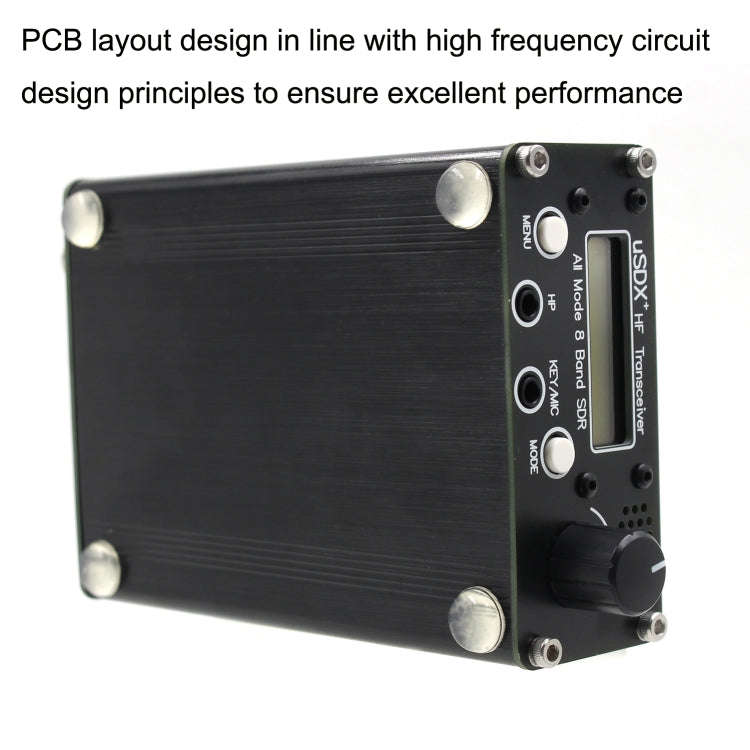 Usdr Usdx + V2 Plus 8 Band SDR Full Mode HF SSB QRP High Frequency Transceiver, Spec: US Plug