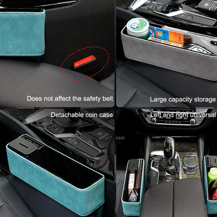 DE RAN FU Car Seat Storage Box Cup Holder Fur Citrine Phone Sundry Storage Box(Grey)
