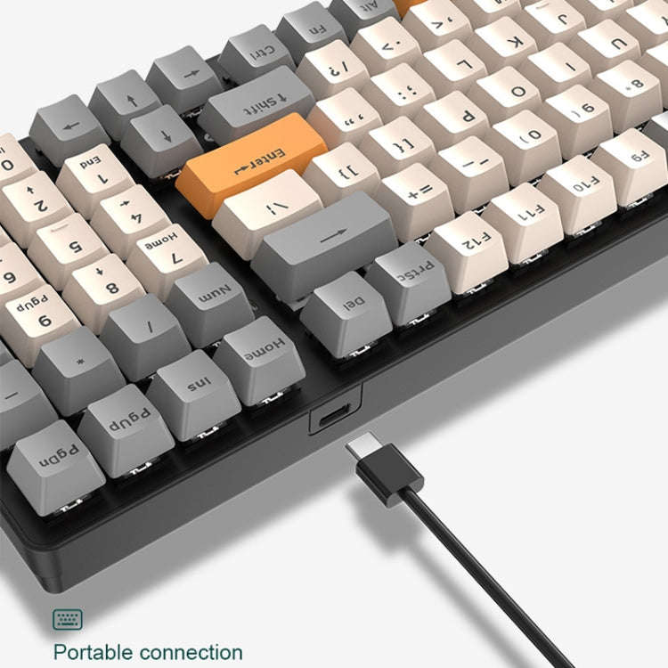 ZIYOU LANG  K3 100 Keys Game Glowing Wired Mechanical Keyboard, Cable Length: 1.5m, Style: Bee Ve...