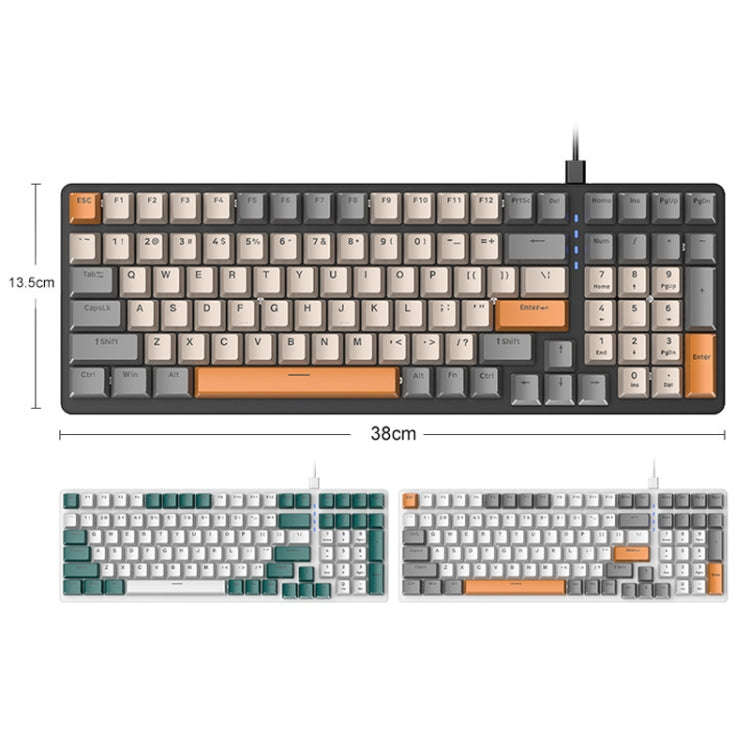 ZIYOU LANG  K3 100 Keys Game Glowing Wired Mechanical Keyboard, Cable Length: 1.5m, Style: Water ...