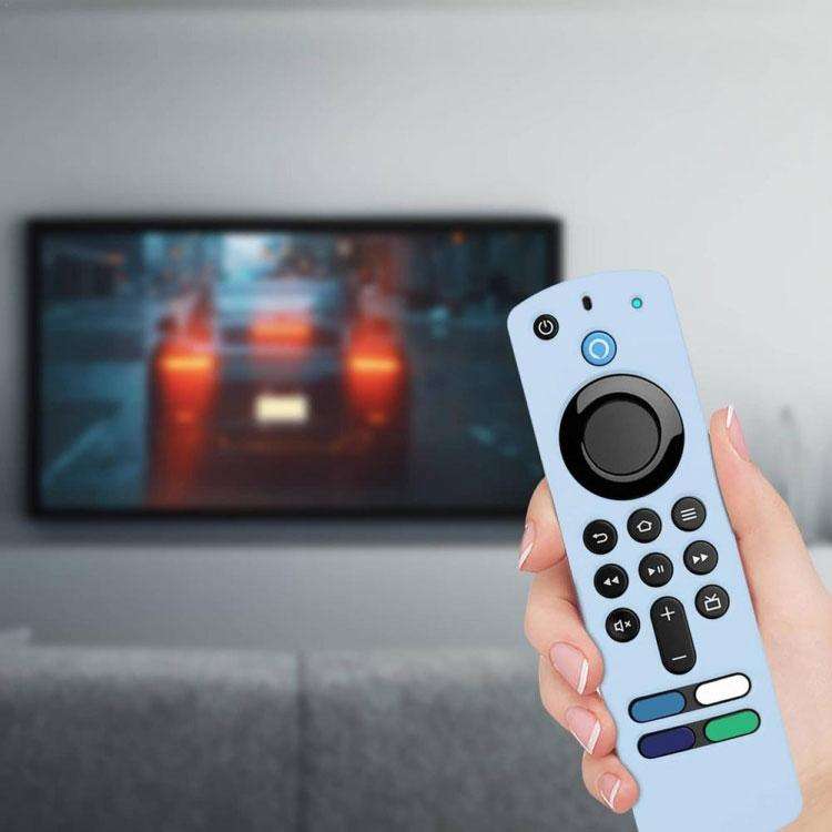 2 PCS Y27 For Alexa Voice Remote 3rd Gen Silicone Non-slip Protective Cover(Ice Blue)
