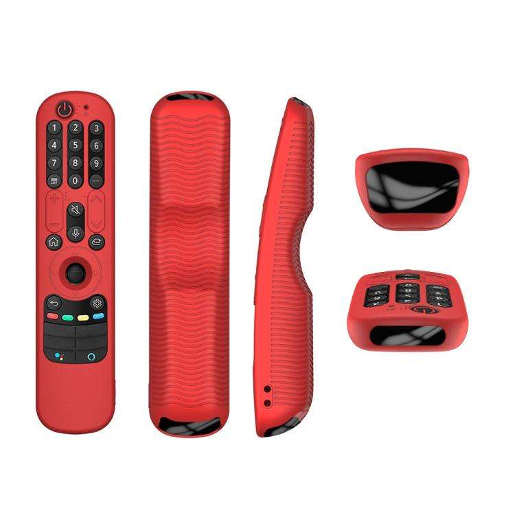 For LG An-MR21GC / AN-MR21N / AN-MR21GA TV Remote Control Silicone Protective Case(Red)