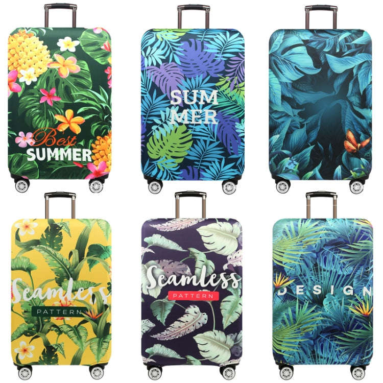 Thickened Wear-resistant Stretch Elastic Luggage Dust Cover, Size: S(Sword Leaf Forest)