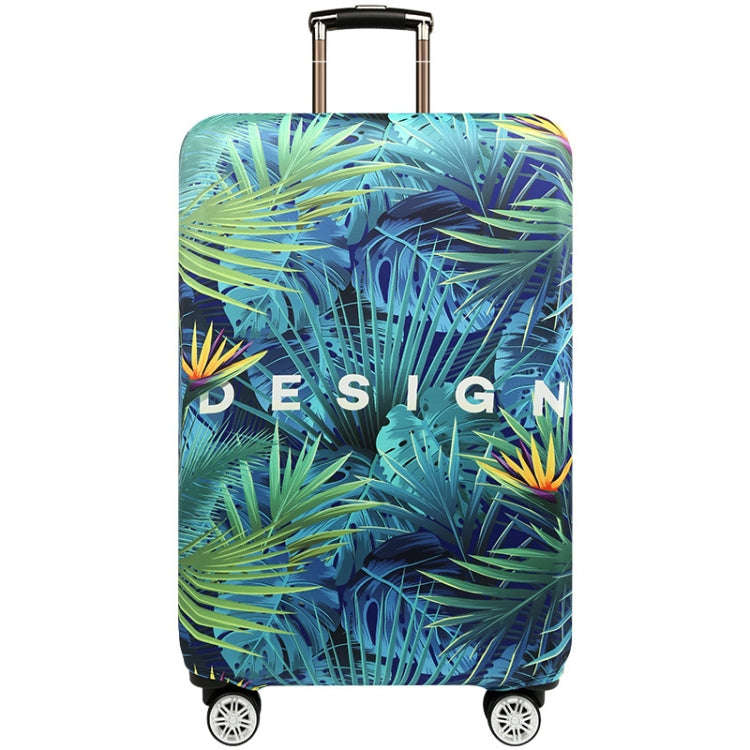 Thickened Wear-resistant Stretch Elastic Luggage Dust Cover, Size: XL(Sword Leaf Forest)
