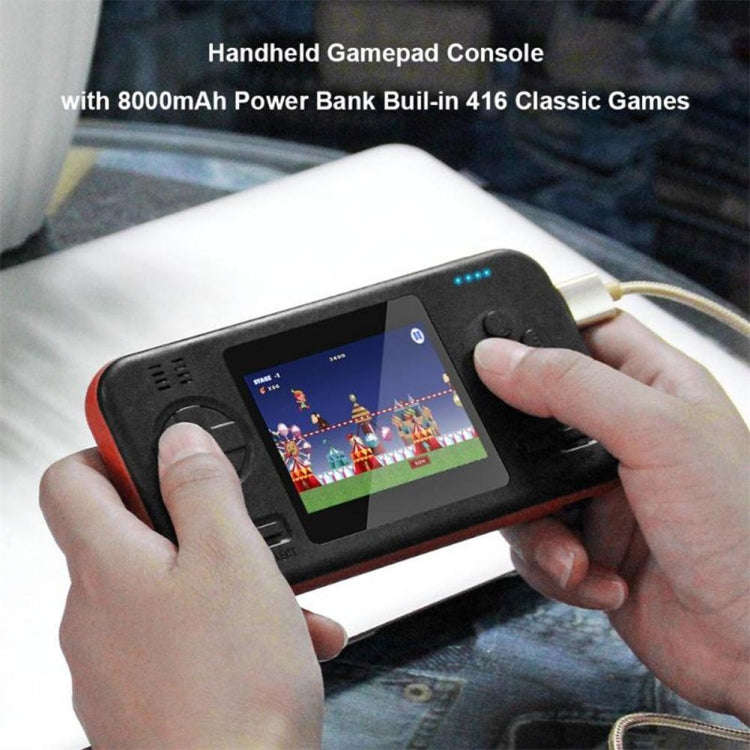 416 Pocket Console Portable Color Screen 8000mAh Rechargeable Game Machine(White Orange)