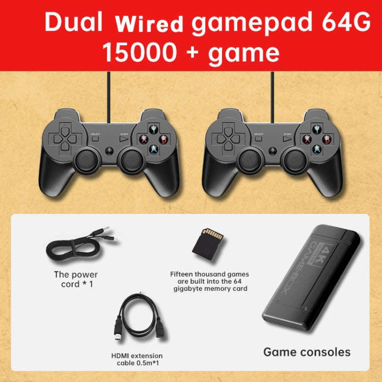 K9 Game Console Home TV Double Battle Simulator 64G Cable Built-in 15000 Games