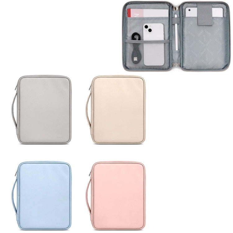 Baona BN-Q015 Leather Waterproof Shock Absorbing Handheld Tablet Bag, Size: 10.9 inches(Blue)