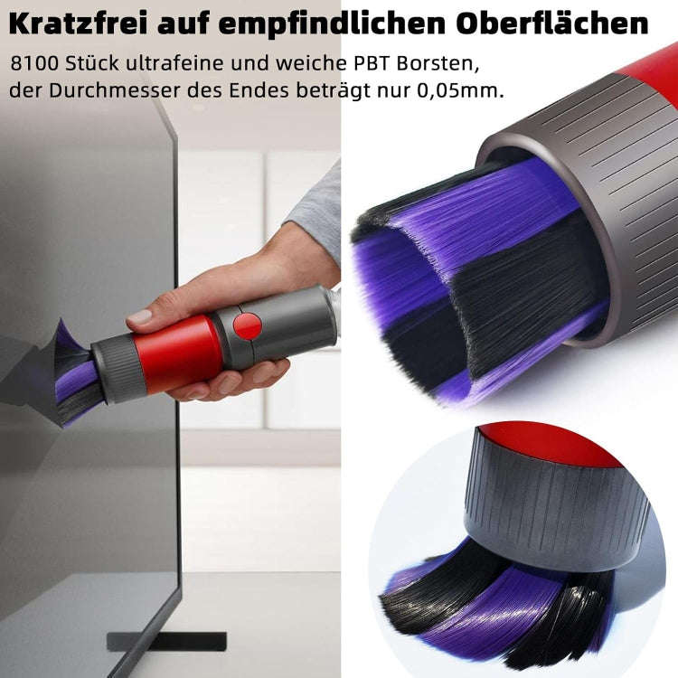 For Dyson Vacuum Cleaner V7 / V8 / V10 / V11 / V15 Non-marking Soft Bristle Dusting Brush