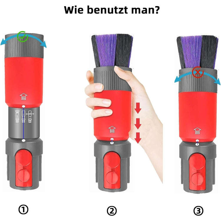 For Dyson Vacuum Cleaner V7 / V8 / V10 / V11 / V15 Non-marking Soft Bristle Dusting Brush
