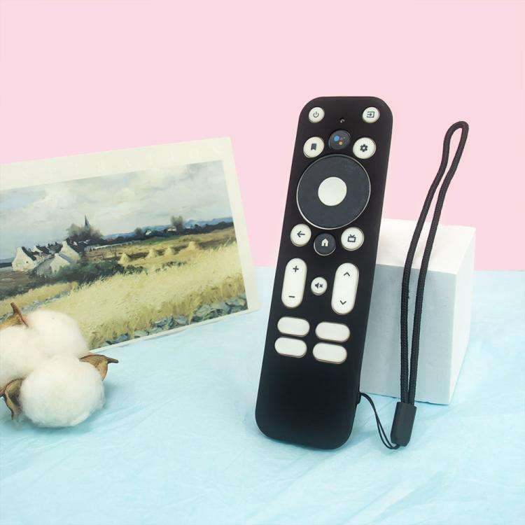 For ONN Android TV 4K UHD Streaming Device Y55 Anti-Fall Silicone Remote Control Cover(Black)