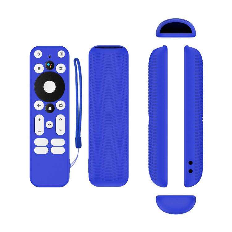 For ONN Android TV 4K UHD Streaming Device Y55 Anti-Fall Silicone Remote Control Cover(Blue)