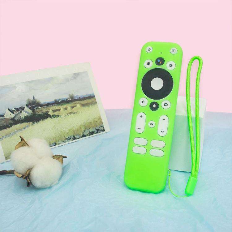 For ONN Android TV 4K UHD Streaming Device Y55 Anti-Fall Silicone Remote Control Cover(Luminous G...