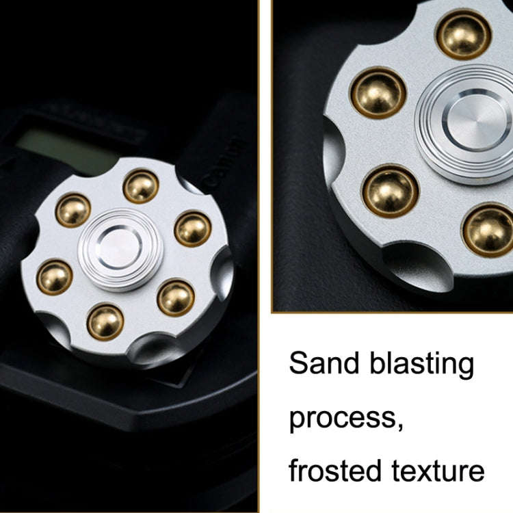 EDC Removable Fingertip Spinner Revolver Clip Pure Brass Stress Relief Toys(Silver)