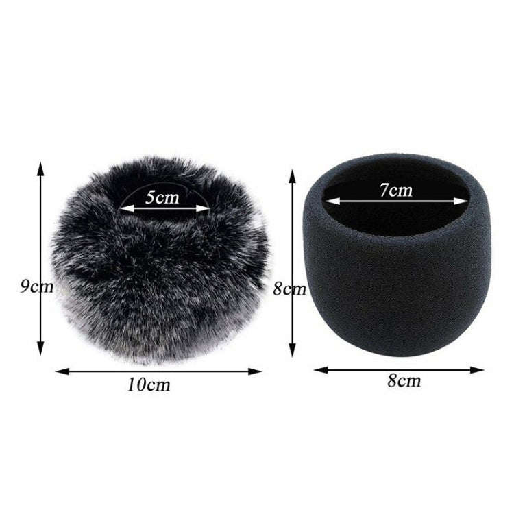 For Blue Yeti Pro Anti-Pop and Windproof Sponge/Fluffy Microphone Cover, Color: Black Sponge