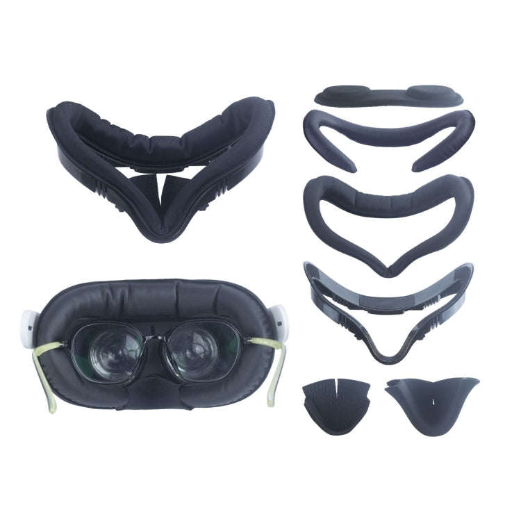 For Quest 2 VR Headset 6pcs/set Replacement Face Eye Pad Cushion(Black)
