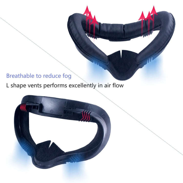 For Quest 2 VR Headset 6pcs/set Replacement Face Eye Pad Cushion(Black)