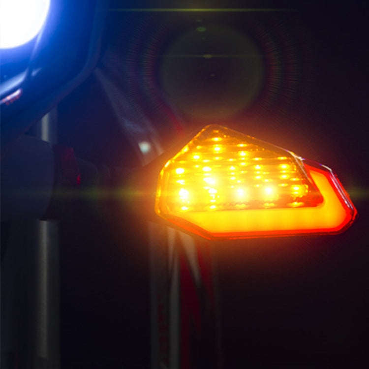 MK-236 4pcs 22LED Motorcycle V Line Two Color Turning Light Signal Angle Light(Yellow White)
