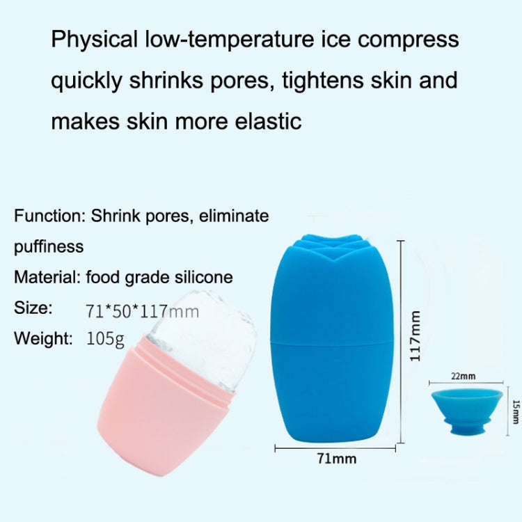 2pcs L-03-01 Face Ice Apparatus Massage Ice Roller Beauty Makeup Silicone Face Ice Tray(Olive Gre...