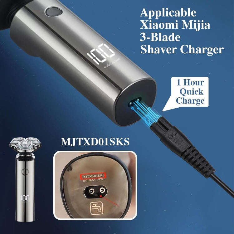 For Xiaomi Mijia MJTXD01SKS Electric Shaver USB Charging Cable Power ,Spce:  2pcs Cable+CN Plug