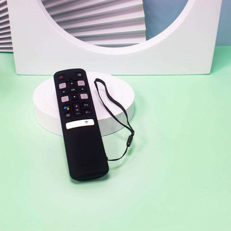 For TCL RC802V FMR1 FNR1 Y40 TV Remote Control Anti-Drop Silicone Protective Case(Black)