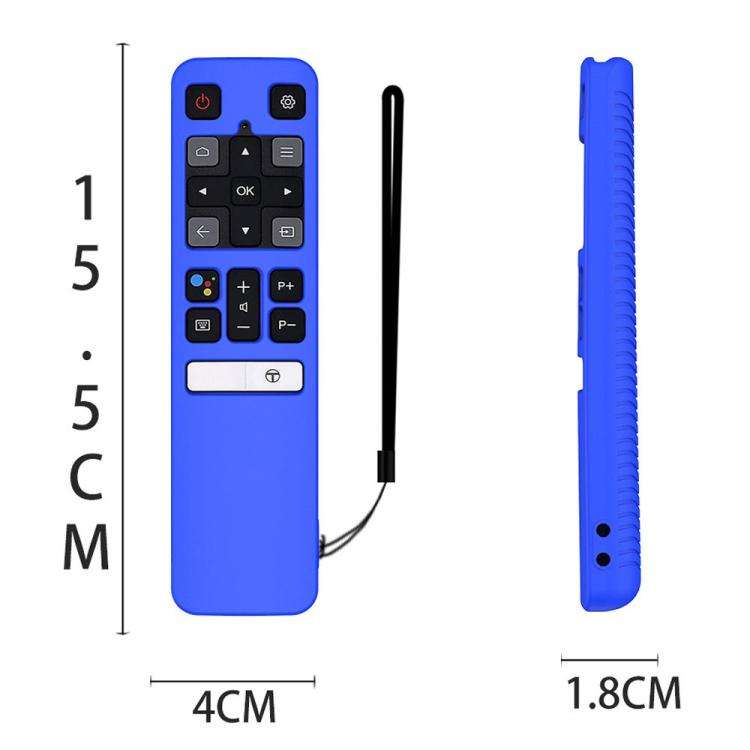 For TCL RC802V FMR1 FNR1 Y40 TV Remote Control Anti-Drop Silicone Protective Case(Black)