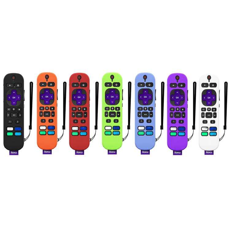 For TCL Roku Voice Remote Pro Y30 Remote Control Shockproof Silicone Protective Case(Black)