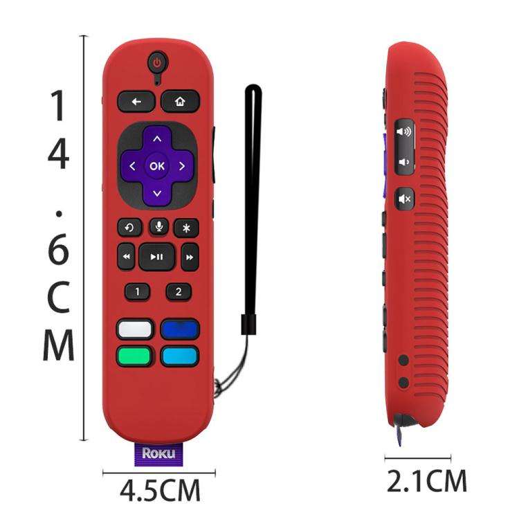 For TCL Roku Voice Remote Pro Y30 Remote Control Shockproof Silicone Protective Case(Red)