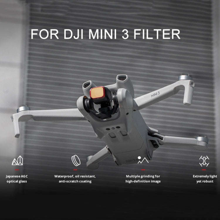 For DJI Mini 3 PGYTECH Filter Aluminum Alloy Drone Filter,Spec: CPL+NDPL 16/64/128/256