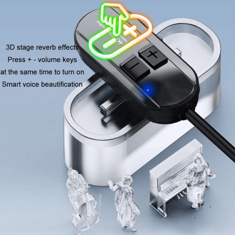 1 for 1 6.35mm Interface Wireless Head-Mounted Condenser Microphone Anti-Howling Loudspeaker